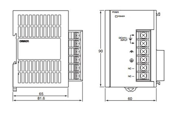 CJ1W-PD025 dimension