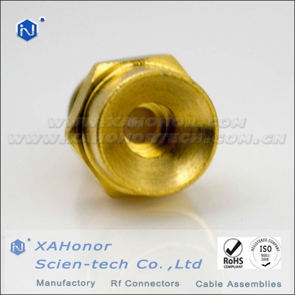バルクヘッドコネクタプラグsmp純粋な真鍮とのために、 金メッキ670-086半- リジッドケーブル仕入れ・メーカー・工場