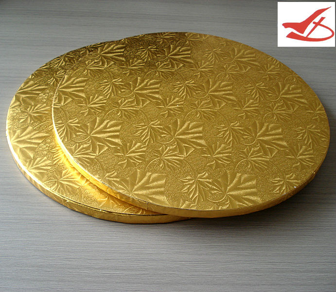 grease resistant white plain corrugated round cake boards