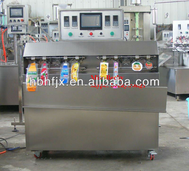 Coconut Water/ Coconut drink in plastic special shape preformed bag/sachet filling and sealing machine