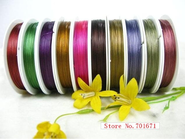 Hot Sale! Mix Colored Stainless Steel Wire, Beading Wire, Nyllon Coated Stainless Steel Wire, Jewelry Findings Cord / Wire.m006