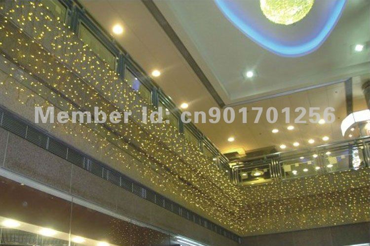 Free shipingTracking serviceYellow6X1M256Led Curtain lights String 