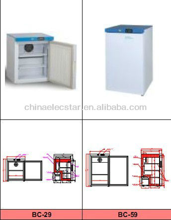 小さなカウンター150l36とワクチンや薬局の冷蔵庫を備えたシングルドア、 多い/低温アラーム問屋・仕入れ・卸・卸売り