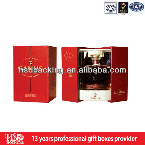 new design red wine box