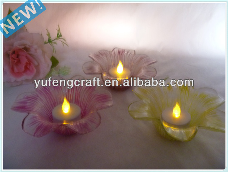 Clear glass tealight candelabros linternas de material reciclado ...