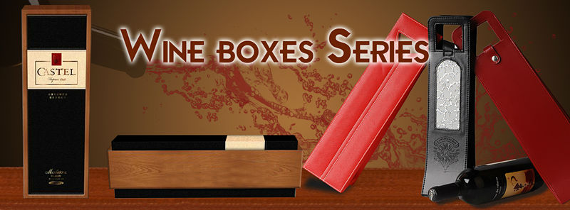 Custom paper red wine box with tray to hold the wine