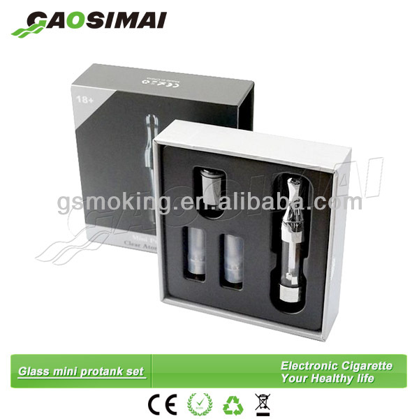 2014 new design ego-t glass tank mini protank 2 clearomizer kit hot sale mini protank2