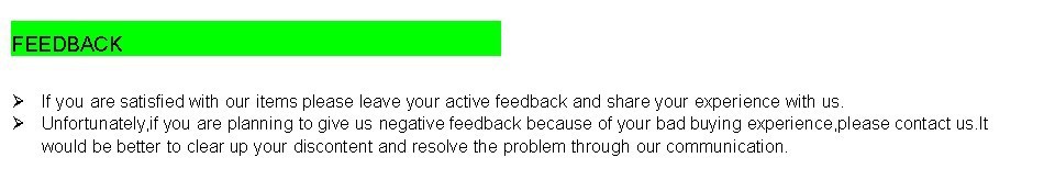 Feedback