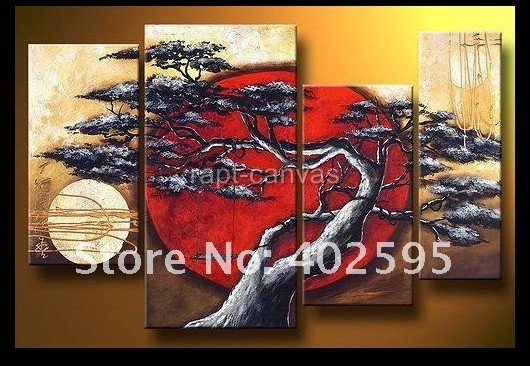 Free shipping home decoration abstract art Sunset Swing Pine handmade oil painting on canvas huge size From artist YPA008 Free shipping home decoration abstract art Sunset Swing Pine handmade oil painting on canvas huge size From artist YPA008
