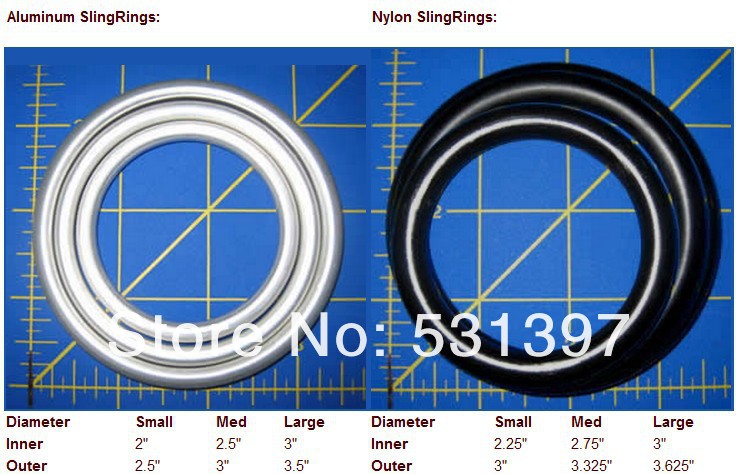 Aluminium sling ring size