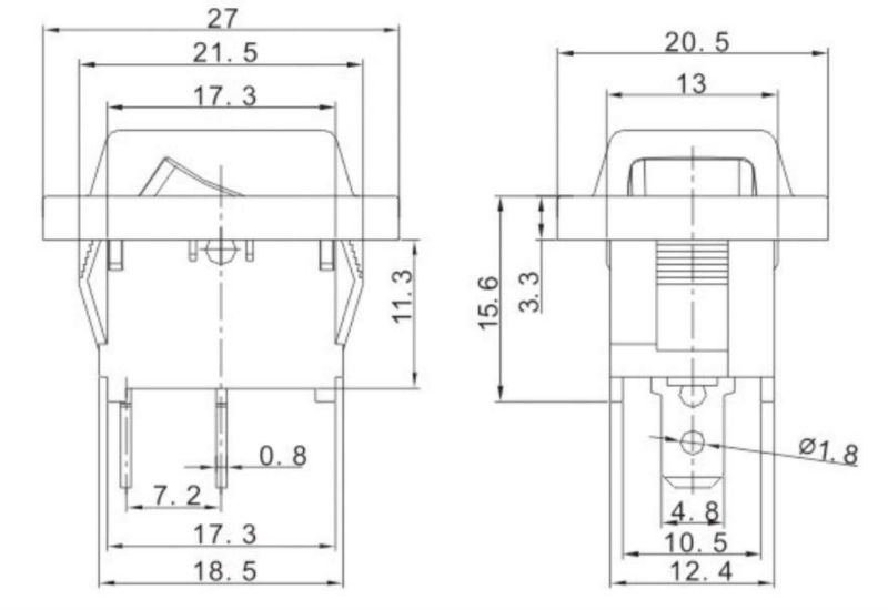 CbミニtaihengＵＬＴＵＶ15*21mm防水ロッカースイッチ問屋・仕入れ・卸・卸売り