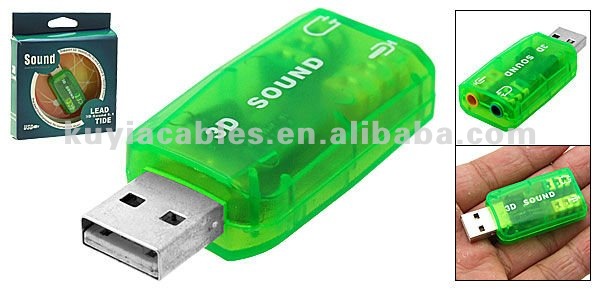 3D窓7のための事実上の5.1の潮コントローラーUSBのサウンドカードの仕事問屋・仕入れ・卸・卸売り