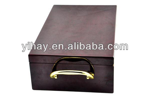 Custom Made Unique Wooden Red Wine Box for 2 Bottles Wholesale