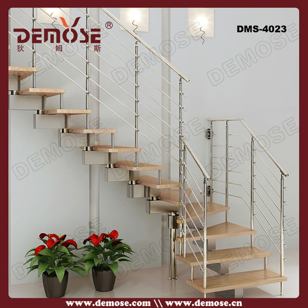 Construcción de doble larguero escalera de madera de acero de ...