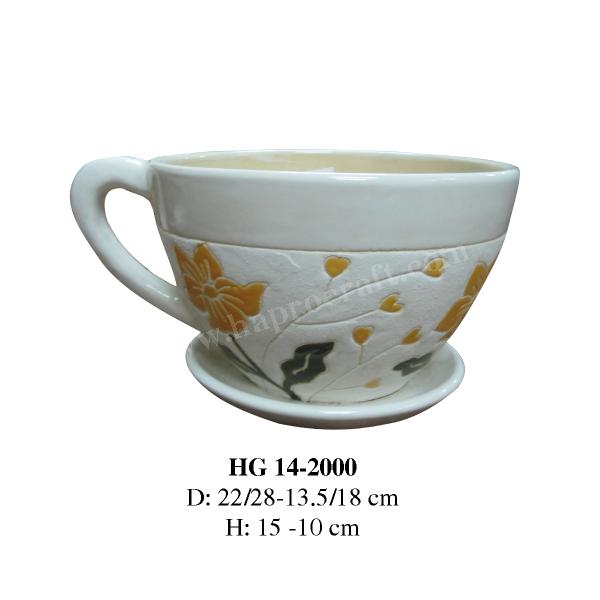 小さな正方形の セラミック フラワー ポット/フラワー ポット卸売で ベトナム (hg 14-2015)仕入れ・メーカー・工場
