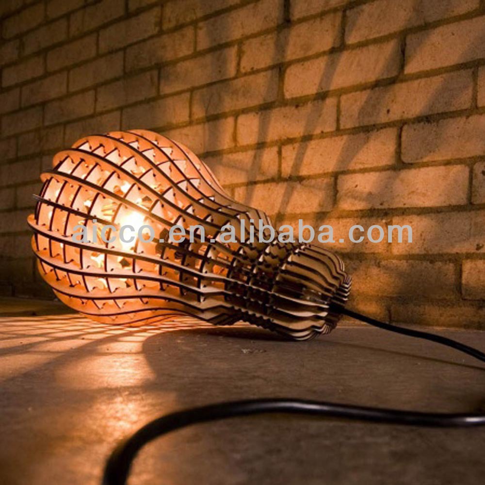 Moderne led houten hanger lichtontwerper verlichting met rode ...