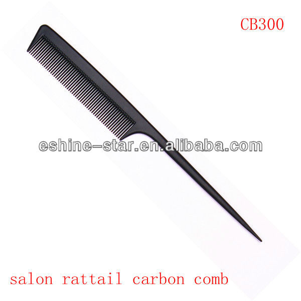 salon rattail carbon antistatic comb