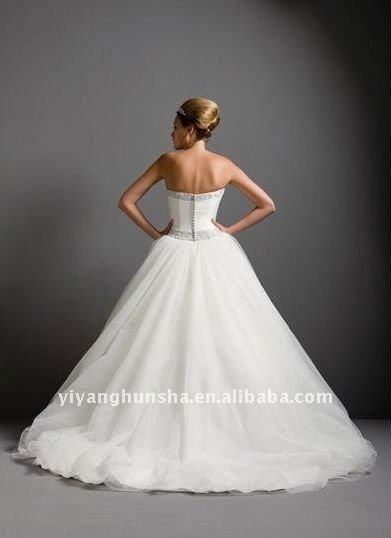 AG043 Natural White Beaded Western Bridal Wedding Dresses 2011