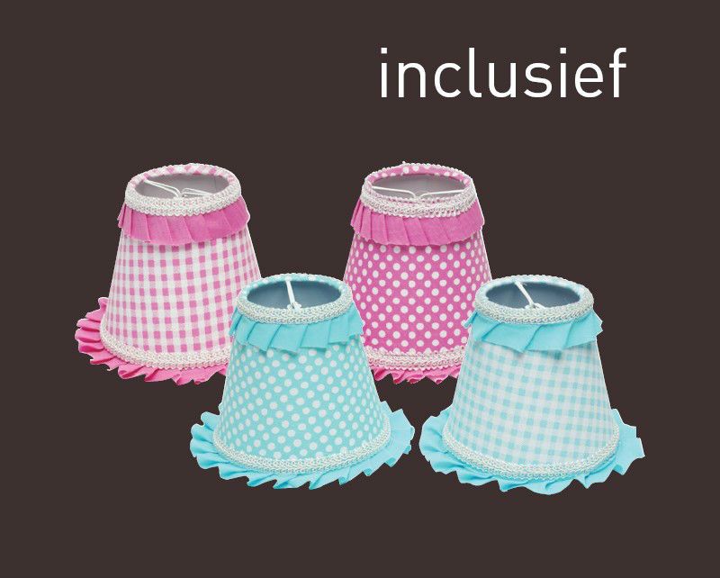 Edel prinzessin stil kronleuchter wandleuchte mit stoff rosa ...