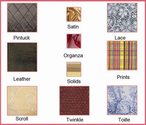 The table cloth fabric you can choose