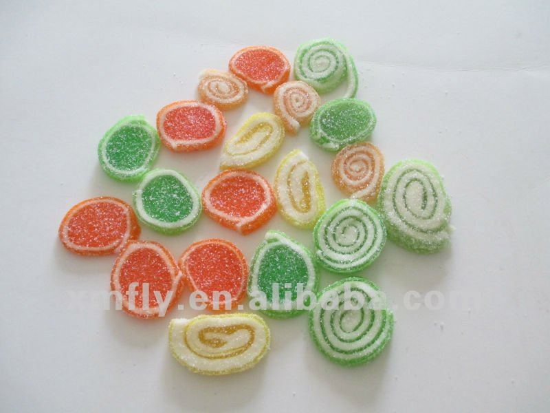 Sugar coated onion shape candies gummy