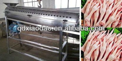 big model continous chicken feet peeling machine / chicken feet skin removing machine/ chicken feet peeling machine