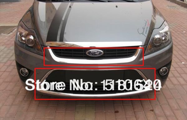 Специализированный магазин 2009-2011 Ford Focus ABS Chrome Front Grille Around Trim Racing Grills Trim ghyt Специализированный магазин 2009-2011 Ford Focus ABS Chrome Front Grille Around Trim Racing Grills Trim ghyt
