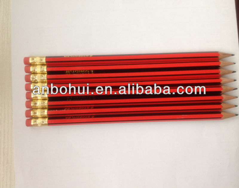 最高品質シナノキ木stirppinghb鉛筆消しゴム付き; 確認された( en71・astm) テスト問屋・仕入れ・卸・卸売り