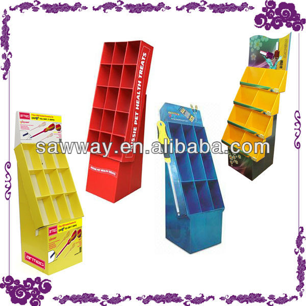 Cardboard Chewing Gum Corrugated Display Stand Paper Chewing Gum Display