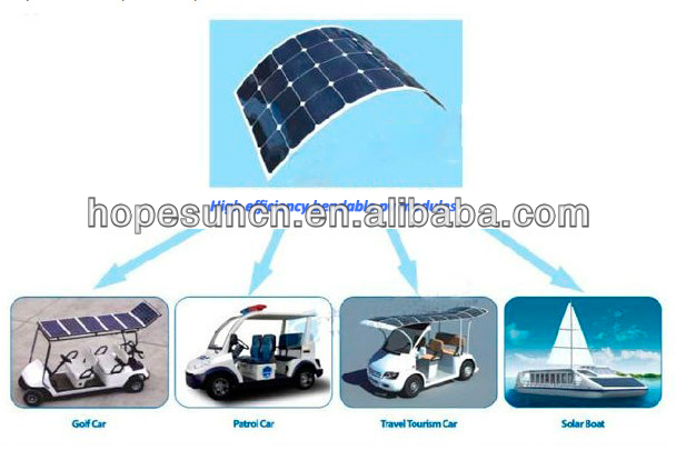 セミフレキシブルフレームレス120w sunpower 社の太陽電池付きソーラーパネル問屋・仕入れ・卸・卸売り
