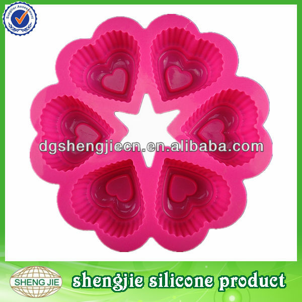 silicon molds cake decorations heart cup mold cake microwave silicone cake molds