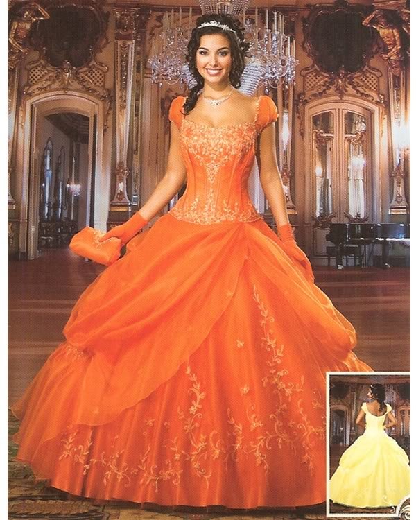 Orange wedding dresses