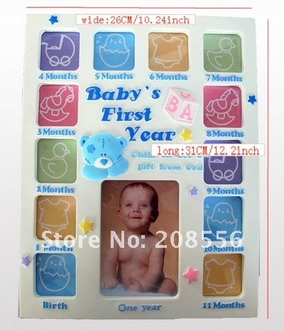 Baby  Year Photo Frame on Baby First Year Photo Frame Poly Resin 12 Months  My First Year  Baby