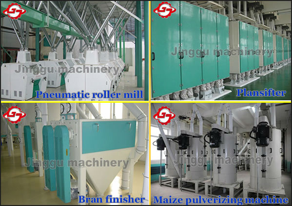 100ton low price Maize flour mill plant, Maize flour meal production line
