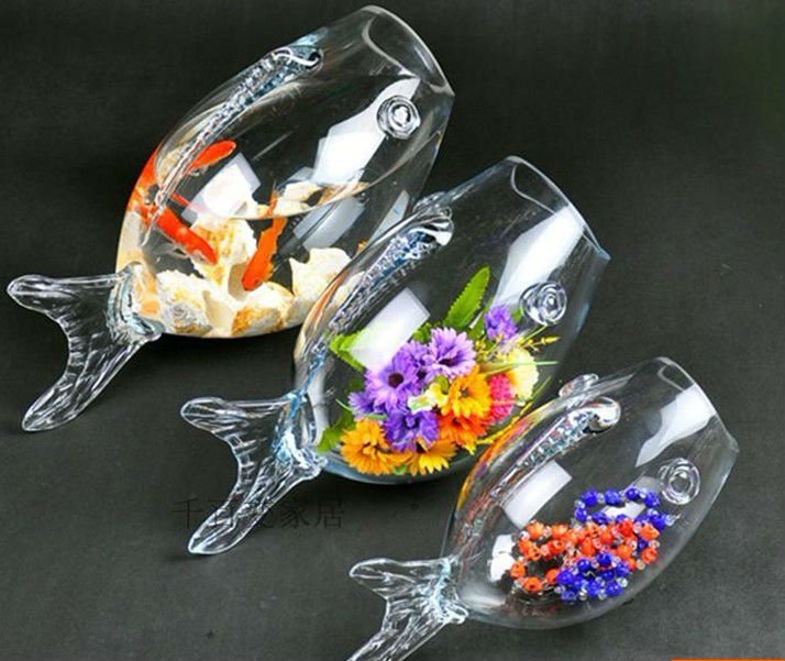 の魚形の透明なガラス装飾的な魚のボウル問屋・仕入れ・卸・卸売り