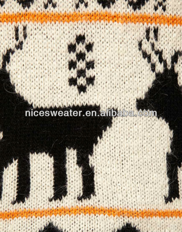 Jacquard Knitting Pattern Women Christmas Jumper Reindeer Sweater - Buy Reind...