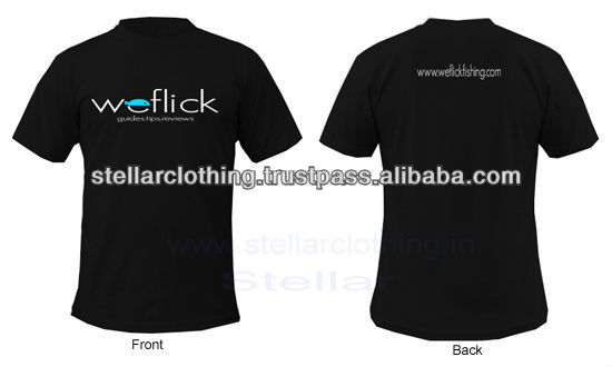 100% cotton Promotional T-shirt for - Black - Weflick.jpg