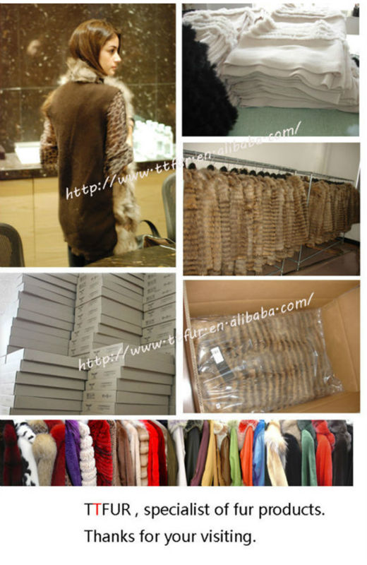 長い髪のウサギの毛皮編みtt886-beコート和装女性のための仕入れ・メーカー・工場