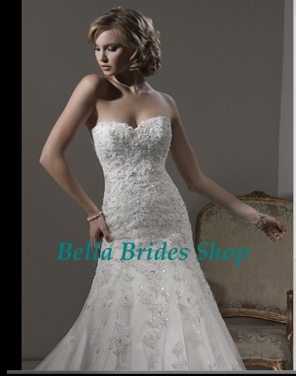 2011 Latest Modern Low Price Sweetheart Bling Wedding Dresses