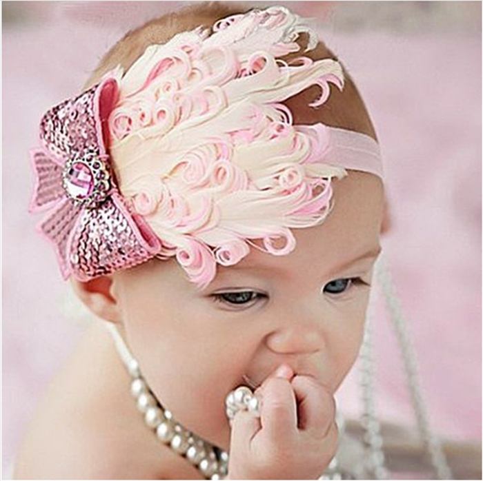 feather headband for baby girl