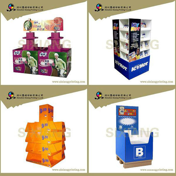 Custom corrugated carton paper chewing gum pallet display case