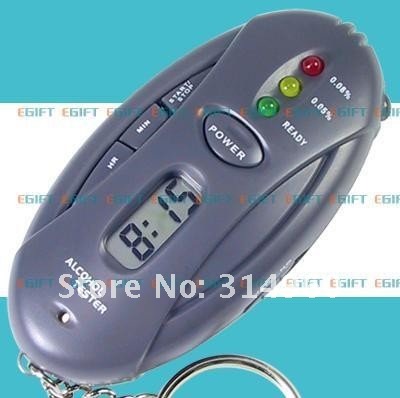 Free Shipping Digital LED ALCOHOL Breath Tester Breathalyser Time New 50pcs/lot