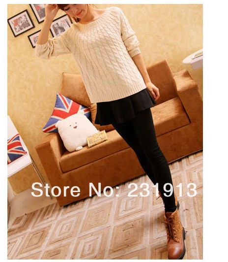 Женский пуловер New Listings Thick Round Neck Pullover Loose Twist Retro Sweater Женский пуловер New Listings Thick Round Neck Pullover Loose Twist Retro Sweater