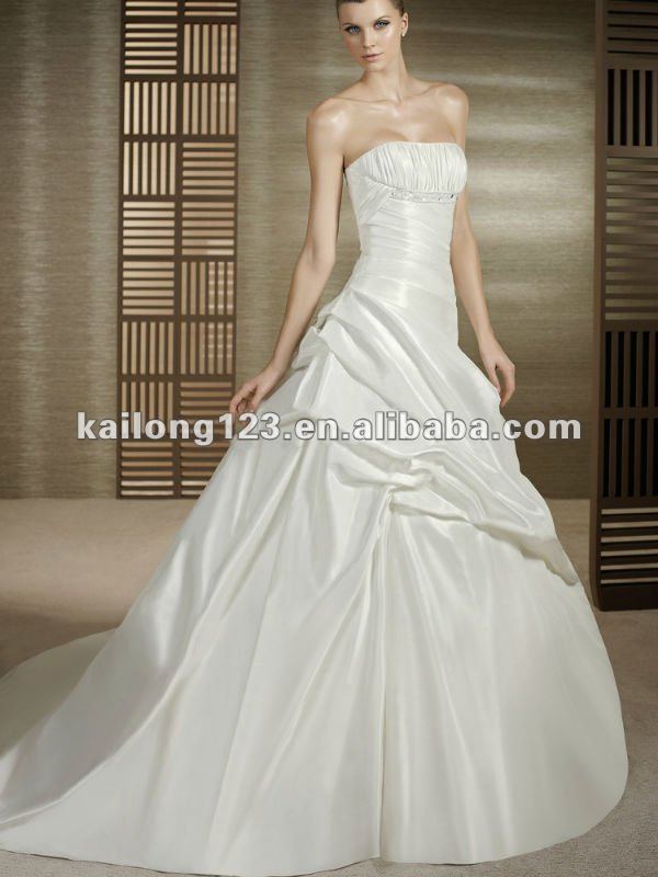 Brand New Strapless Full Asymmetrical Gothic Wedding Dresses
