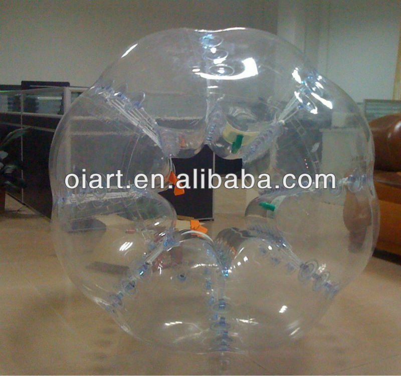 Custom inflatable bubble football, body zorb ball