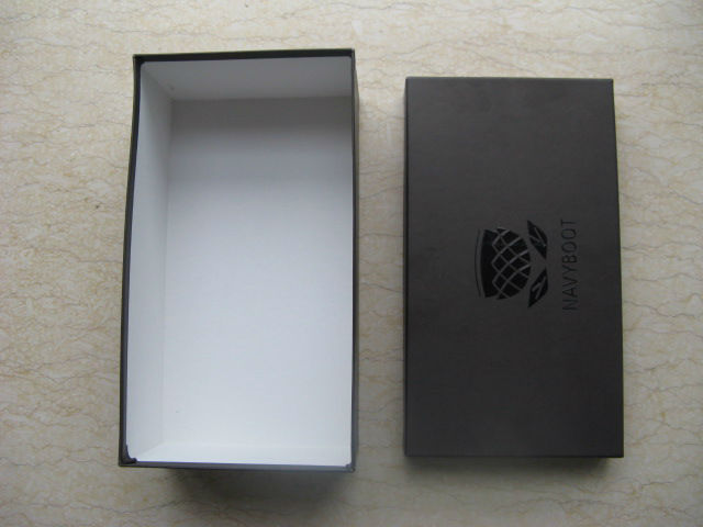 uncoated matte black color cotton filled jewelry packing box
