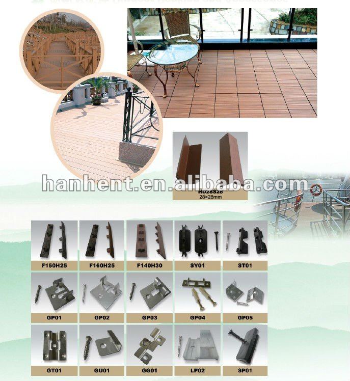Elegante WPC decking / exterior plataforma / jardín pisos