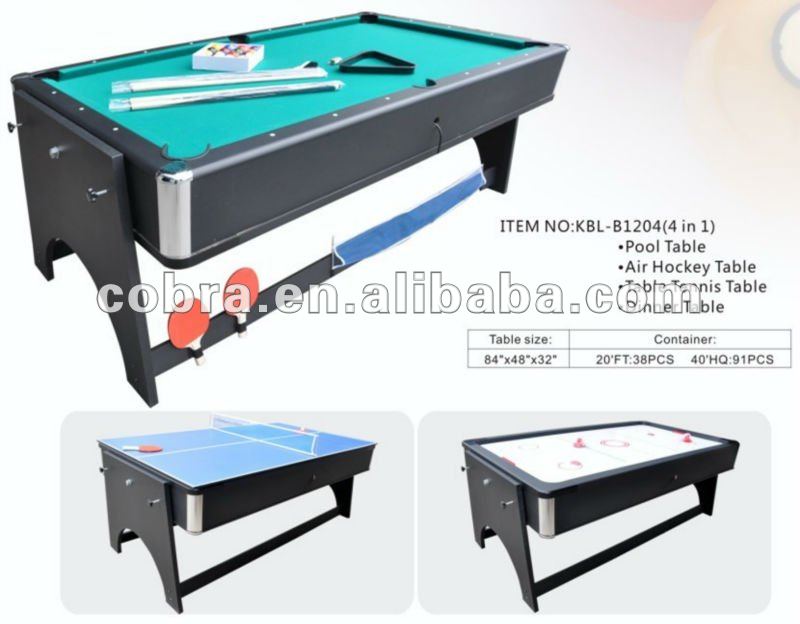 Reversible 4 In 1 Fold Pool Table Air Hockey Tennis Kbl B1204 Reversible Pool Table With 4 Function