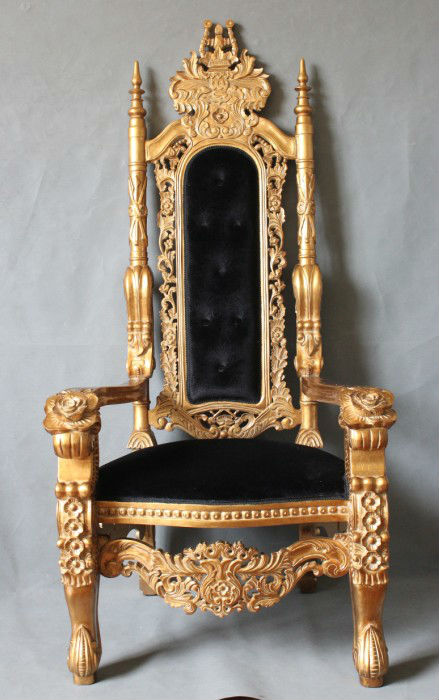 Antique Gold King Throne Chair For Sale Md 0029 01