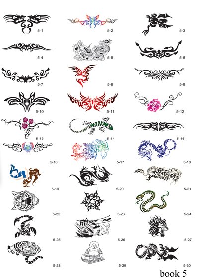  Designs of Tattoo Airbrushing Stencil Book at an very very good price